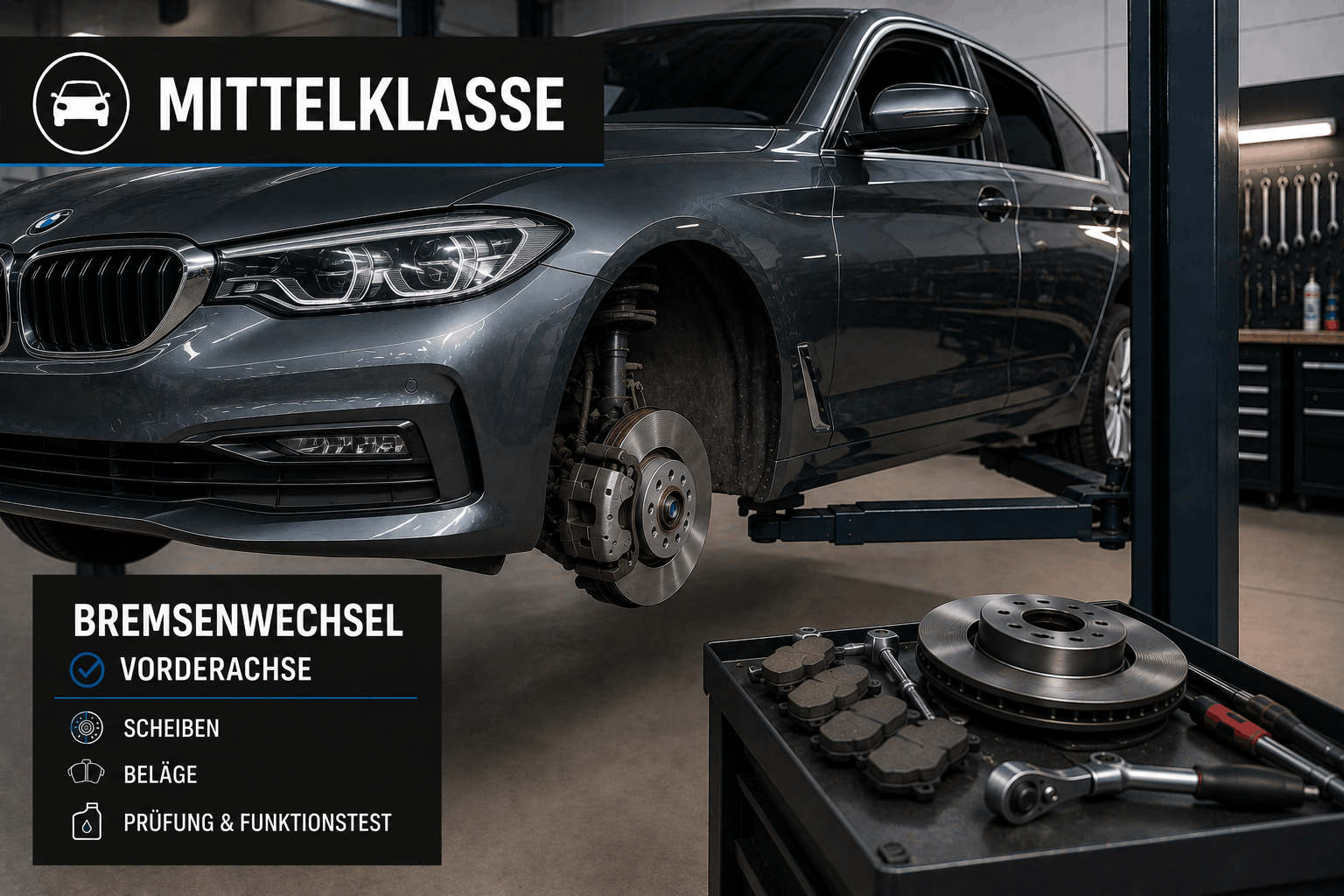 Bremsenwechsel Mittelklasse Vorderachse