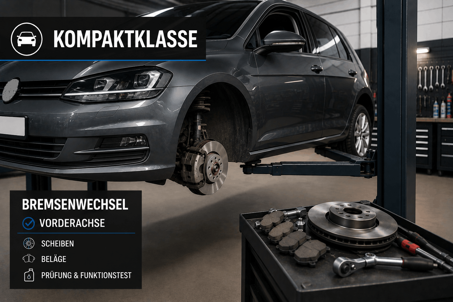 Bremsenwechsel Kompaktklasse Vorderachse